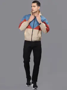 HRX by Hrithik Roshan Men Hooded Colourblocked Casual Windcheater Sporty Jacket