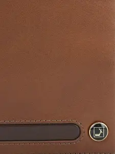 Da Milano Men Printed Leather Two Fold Wallet