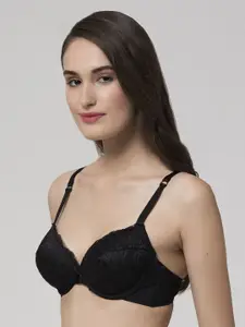 MAKCLAN Women Medium Coverage Underwired Lightly Padded Plunge Bra