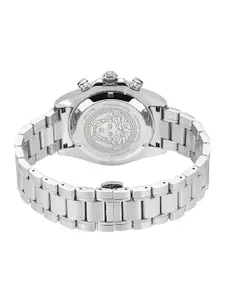 Versace Men Patterned Dial&StainlessSteelBraceletStyleStrapsAnalogue Watch VE9K00324