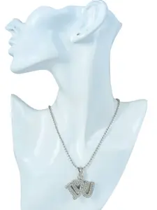 MEMOIR Silver-Plated Stainless Steel Contemporary Pendants Chains