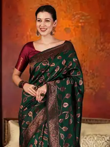 Sangria Women Woven Design Banarasi Sarees