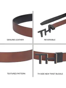 Tommy Hilfiger Men Textured Leather Reversible Belt