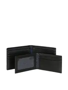 Tommy Hilfiger Men Textured Leather Two Fold Wallet