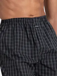 Jockey Pack of 2 Super Combed Mercerized Cotton Woven Checkered Boxer Shorts with Side Pocket - 1223