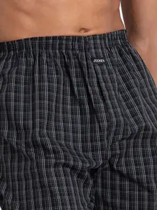 Jockey Pack of 2 Super Combed Mercerized Cotton Woven Checkered Boxer Shorts with Side Pocket - 1223