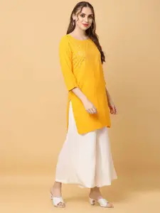 KALINI Floral Printed Pure Cotton Kurti