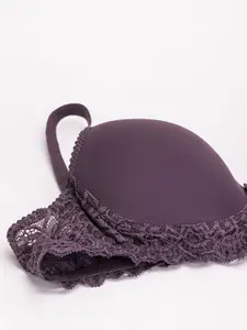 DressBerry Women Pack of 2 Medium Coverage Lightly Padded Lace Bra