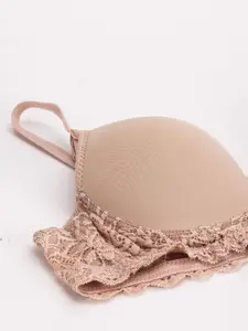 DressBerry Pack Of 2 Lace Medium Coverage Lightly Padded T-shirt Bra