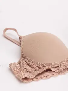 DressBerry Pack Of 2 Lace Medium Coverage Lightly Padded T-shirt Bra