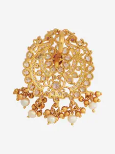 Kushal's Fashion Jewellery Embellished Bridal 92.5 Contemporary Temple Pendant