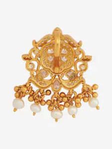Kushal's Fashion Jewellery Embellished Bridal 92.5 Contemporary Temple Pendant