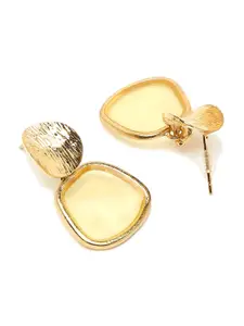 DIVASTRI Gold Plated Artificial Stones  Studded Contemporary Studs