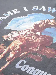 The Roadster Lifestyle Co. Men Printed Hooded Pure Cotton Sweatshirt