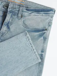 Flying Machine Men Skinny Fit Mid-Rise Cotton Low Distress Heavy Fade Stretchable Jeans