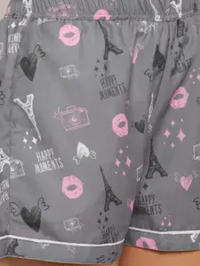 NOIRA Women Pack Of 2 Printed Lounge Shorts