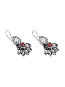 TEEJH Ayeshna Floral Oxidised Drop Earrings