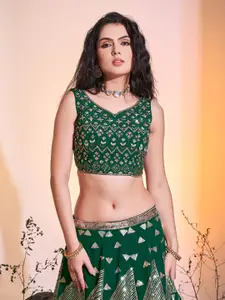 Fusionic Embroidered Zardozi Ready to Wear Lehenga & Blouse With Dupatta