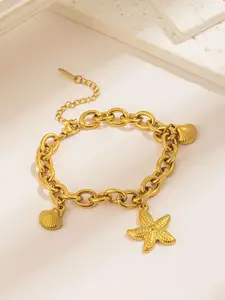 MYKI Gold-Plated Stainless Steel Charm Bracelet