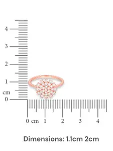 Luxevogue Blossom 925 Sterling Silver Rose Gold-Plated Finger Ring