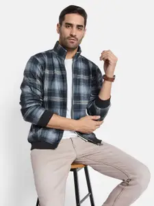 Octave Men Colourblocked Front-Open Sweatshirt