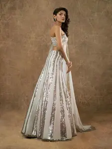 Fusionic Embroidered Sequinned Ready to Wear Lehenga & Blouse With Dupatta