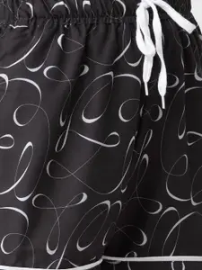 NOIRA Women Pack of 2 Printed Mid-Rise Lounge Shorts