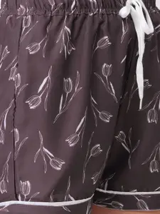 NOIRA Women Pack Of 2 Printed Mid-Rise Lounge Shorts