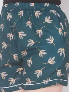 NOIRA Women 2Pcs Printed Lounge Shorts