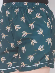 NOIRA Women Pack Of 2 Floral Printed Lounge Shorts