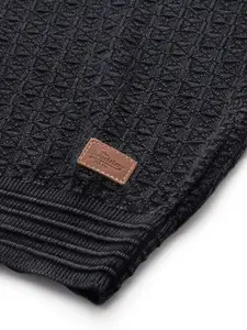 The Roadster Lifestyle Co. Men Self Design Pure Cotton Pullover