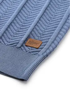 The Roadster Lifestyle Co. Men Self Design Pure Cotton Pullover