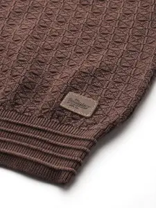 The Roadster Lifestyle Co. Men Self Design Pure Cotton Pullover