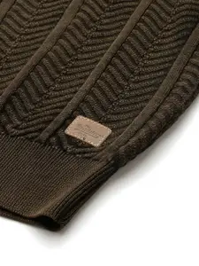 The Roadster Lifestyle Co. Men Self Design Pure Cotton Pullover