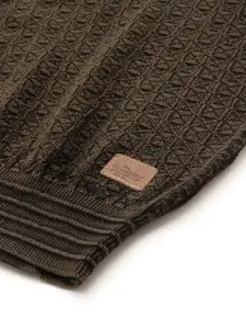 The Roadster Lifestyle Co. Men Self Design Pure Cotton Pullover