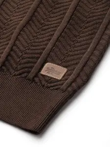 The Roadster Lifestyle Co. Men Self Design Pure Cotton Pullover