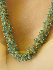 JAYPORE Gold-Plated Artificial Beaded Layered Necklace
