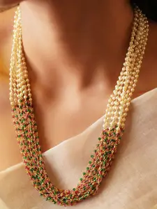JAYPORE Gold-Plated Artificial Beads Necklace
