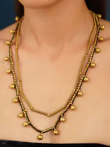 JAYPORE Brass Gold-Plated Necklace