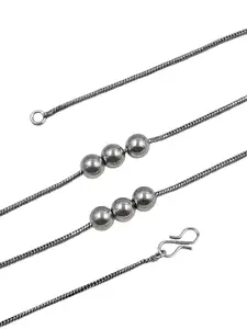 NAMAN ARTS Silver Plated Oxidised Necklace