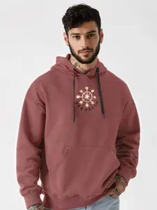 Crazymonk Printed Anime Megumi X Mahoraga Oversized Fit Hooded Sweatshirt