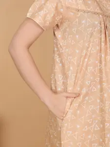 Sweet Dreams Printed Pure Cotton Maxi Nightdress