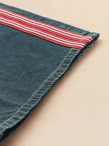 The Roadster Lifestyle Co Women Pure Cotton Low Rise Wide Leg Jeans