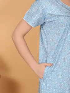 Sweet Dreams Women Printed Maxi Nightdress