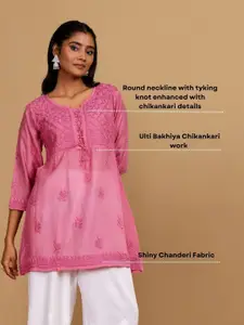 Chowkhat Women Embroidered Chikankari Kurti