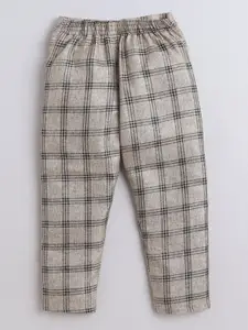 BAESD Boys Checked Double-Breasted Waistcoat With Trouser And Shirt 3-Piece Suit