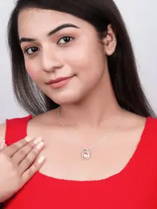 Zalkari Rhodium-Plated Sterling Silver Cubic Zirconia & Freshwater Pearl Swan Pendant