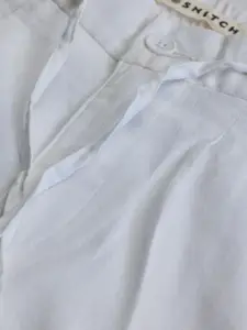 Snitch Men Smart Slim Fit Pleated Trousers