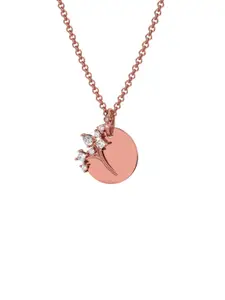 Zalkari Sterling Silver CZ Studded Circular Family Tree Shaped Pendant