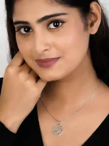 Zalkari Rhodium-Plated Contemporary Pendants